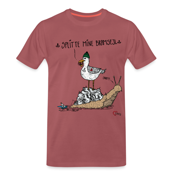 Splitte Mine Bramsejl - Eksklusiv Herre T-shirt - Herre premium T-shirt - forvasket bordeaux - Dajlig