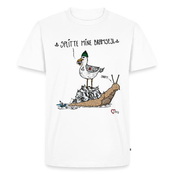 Splitte Mine Bramsejl - Eksklusiv Herre T-shirt - Herre premium T-shirt - hvid - Dajlig