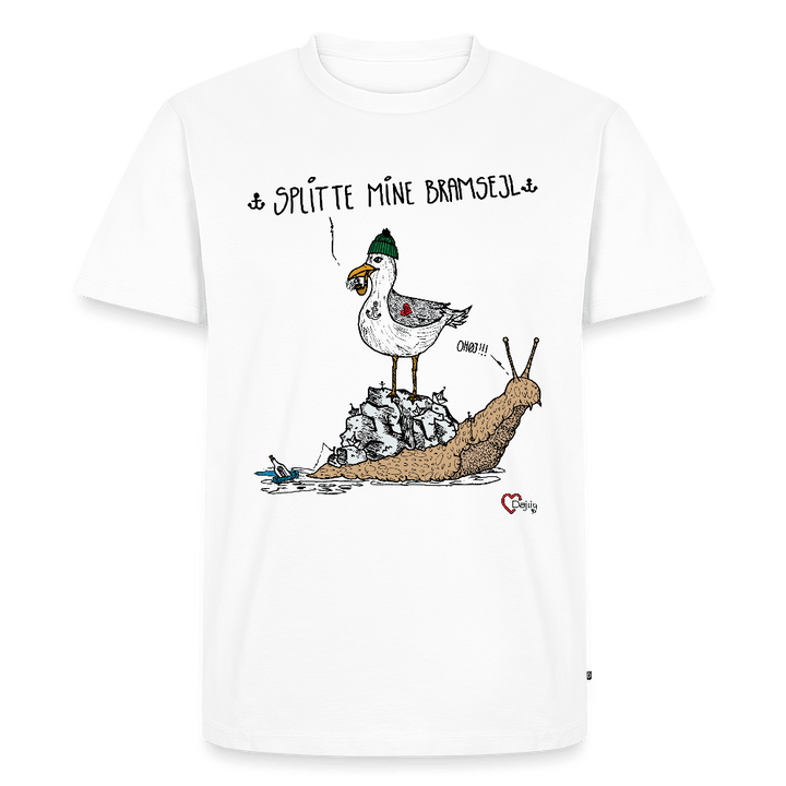 Splitte Mine Bramsejl - Eksklusiv Herre T-shirt - Herre premium T-shirt - hvid - Dajlig