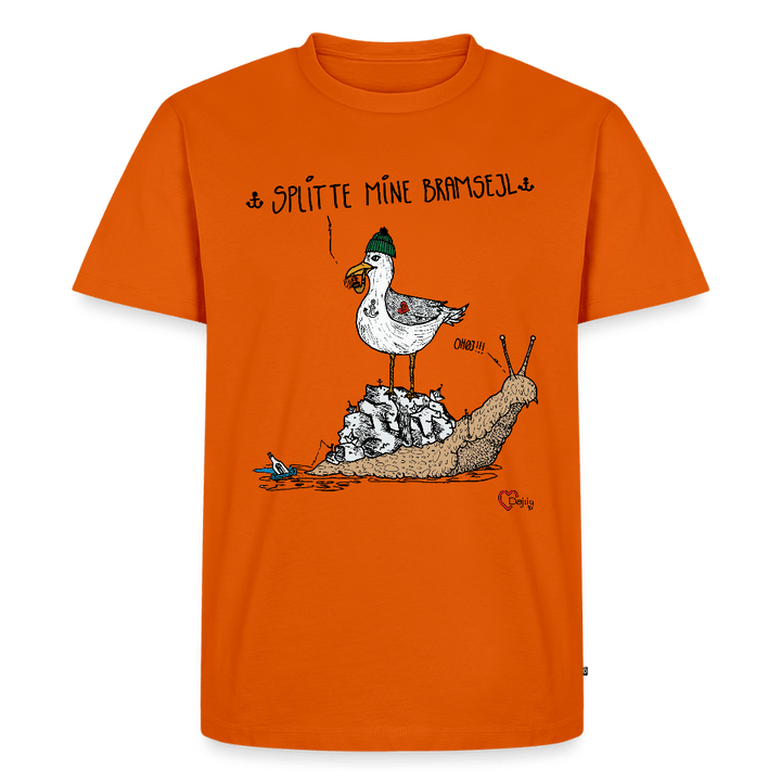 Splitte Mine Bramsejl - Eksklusiv Herre T-shirt - Herre premium T-shirt - orange - Dajlig