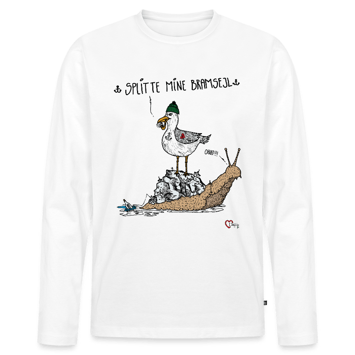 Splitte Mine Bramsejl - Herre Langærmet Trøje - Premium langærmet Herre - T-shirt - hvid - Dajlig