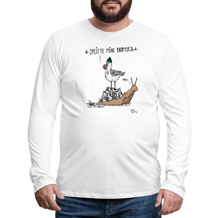 Splitte Mine Bramsejl - Herre Langærmet Trøje - Premium langærmet Herre - T-shirt - hvid - Dajlig