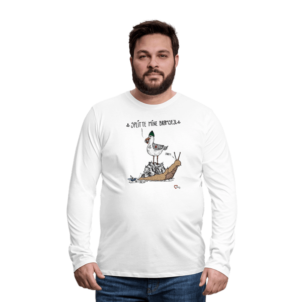 Splitte Mine Bramsejl - Herre Langærmet Trøje - Premium langærmet Herre - T-shirt - hvid - Dajlig