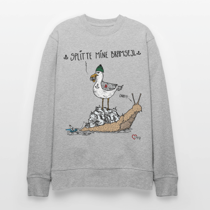 Splitte Mine Bramsejl - Kraftig Unisex Sweatshirt - Stanley/Stella økologisk unisex - sweatshirt CHANGER - grå meleret - Dajlig.dk