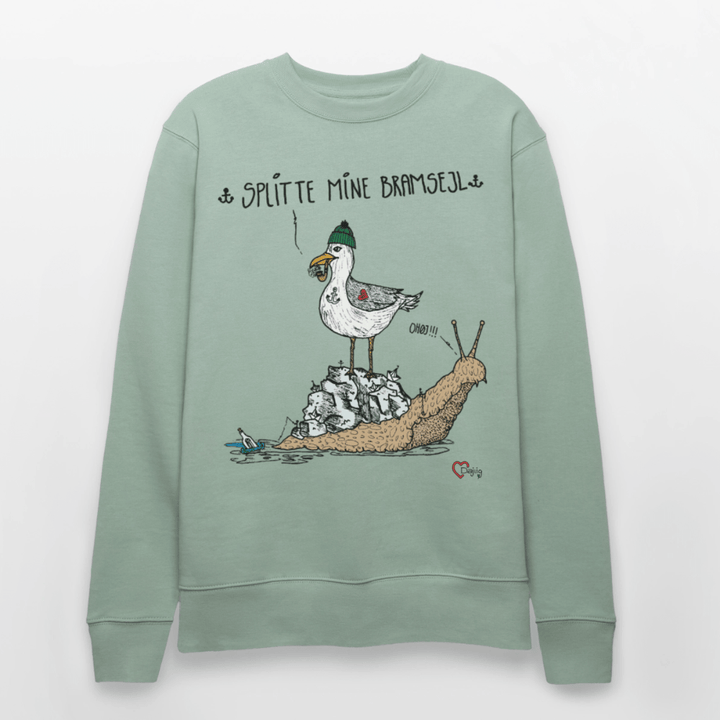 Splitte Mine Bramsejl - Kraftig Unisex Sweatshirt - Stanley/Stella økologisk unisex - sweatshirt CHANGER - lys grågrøn - Dajlig.dk