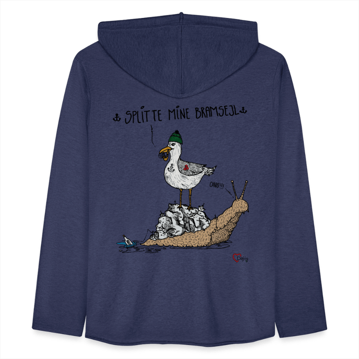 Splitte Mine Bramsejl - Let Unisex hættetrøje - Let sweatshirt med hætte, unisex - marineblå meleret - Dajlig