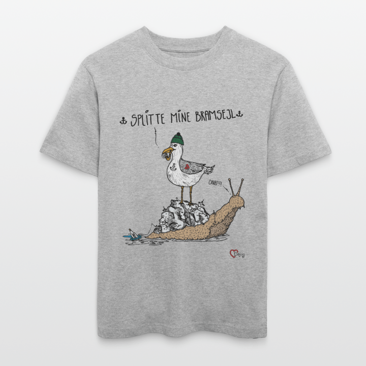 Splitte Mine Bramsejl - Unisex T-shirt - Stanley/Stella Relaxed Fit økologisk unisex - T-shirt Sparker - grå meleret - Dajlig