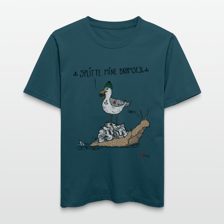 Splitte Mine Bramsejl - Unisex T-shirt - Stanley/Stella Relaxed Fit økologisk unisex - T-shirt Sparker - mørk petrol - Dajlig
