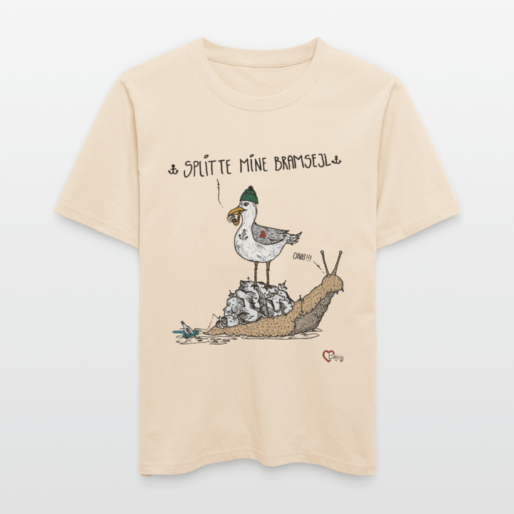 Splitte Mine Bramsejl - Unisex T-shirt - Stanley/Stella Relaxed Fit økologisk unisex - T-shirt Sparker - råhvid - Dajlig