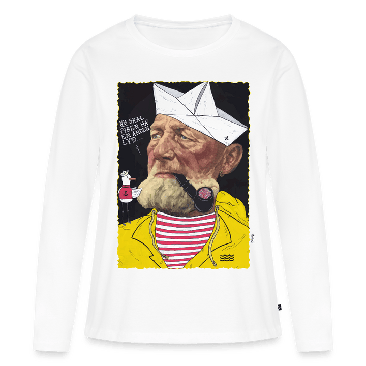 Styrmand Karlsen - Dame Langærmet Trøje - Dame premium T-shirt med lange ærmer - hvid - Dajlig