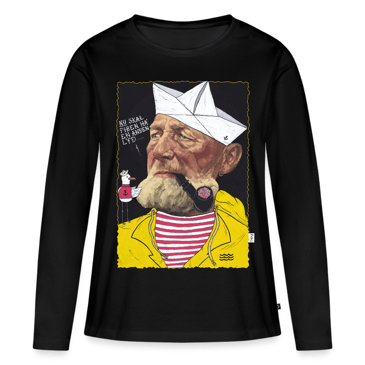Styrmand Karlsen - Dame Langærmet Trøje - Dame premium T-shirt med lange ærmer - sort - Dajlig
