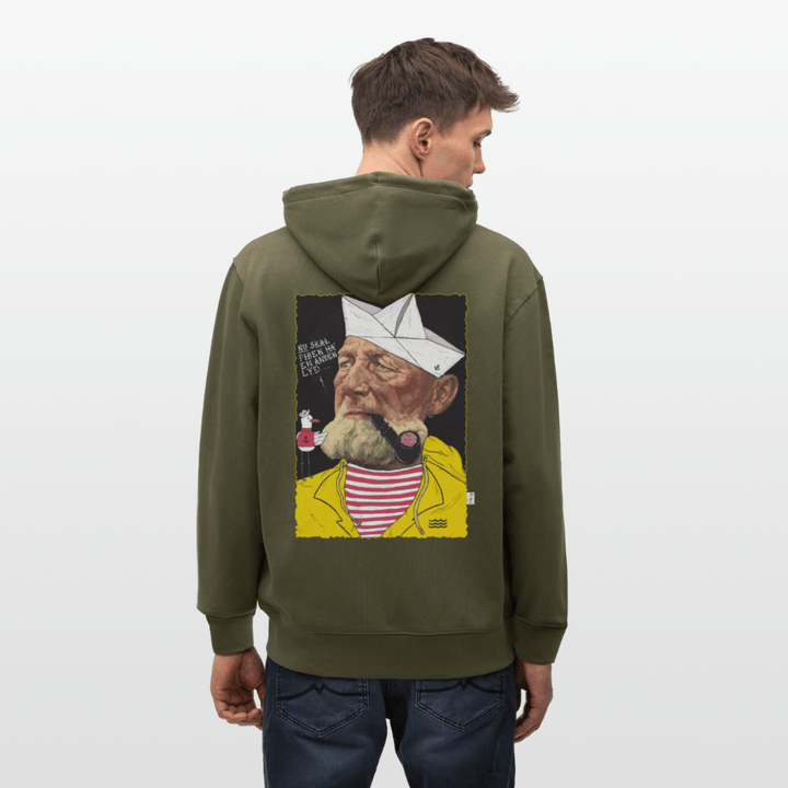 Styrmand Karlsen - Kraftig Unisex Hættetrøje m. lynlås - Stanley/Stella økologisk unisex - hættejakke CULTIVATOR - khaki - Dajlig