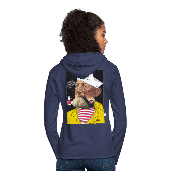 Styrmand Karlsen - Let Unisex Hættetrøje - Let sweatshirt med hætte, unisex - marineblå meleret - Dajlig