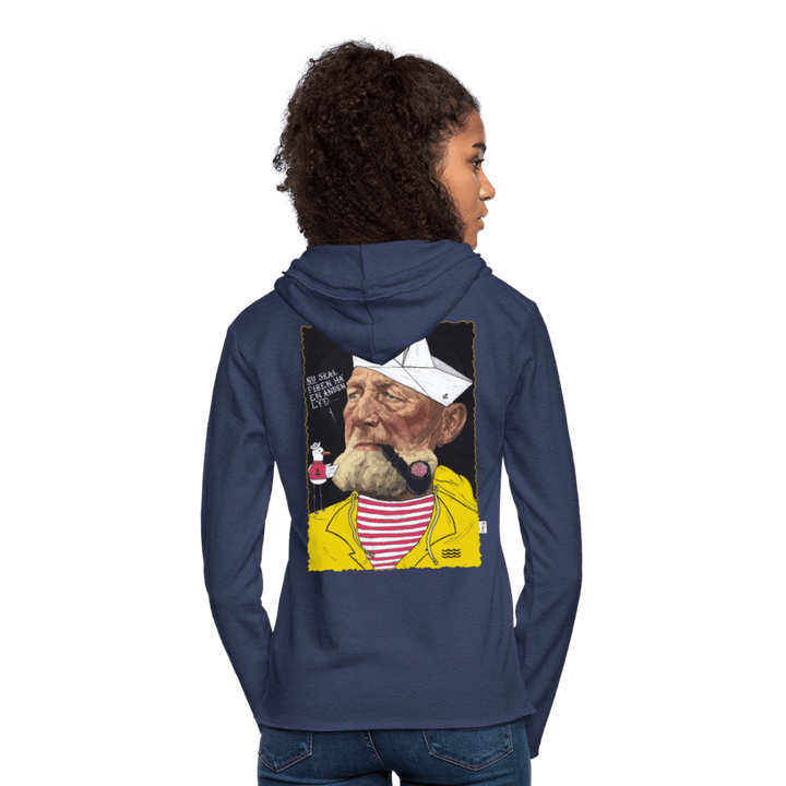 Styrmand Karlsen - Let Unisex Hættetrøje - Let sweatshirt med hætte, unisex - marineblå meleret - Dajlig