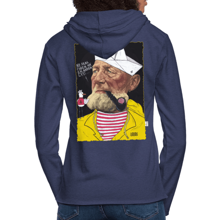 Styrmand Karlsen - Let Unisex Hættetrøje - Let sweatshirt med hætte, unisex - marineblå meleret - Dajlig