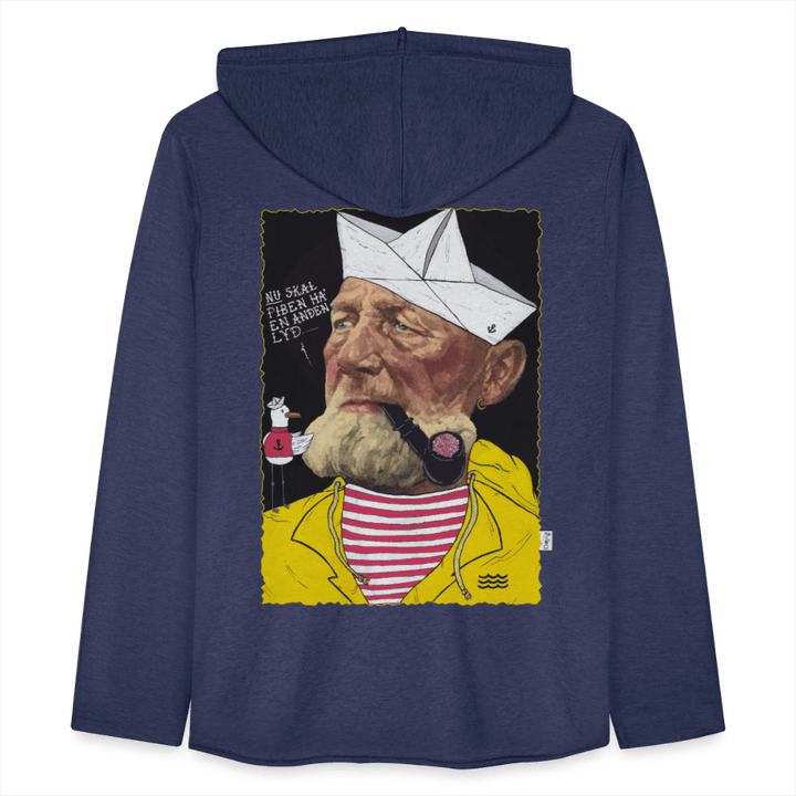 Styrmand Karlsen - Let Unisex Hættetrøje - Let sweatshirt med hætte, unisex - marineblå meleret - Dajlig