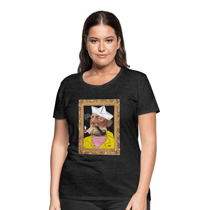 Styrmand Karlsen - Premium Dame T-shirt - Dame premium T-shirt - charcoal - Dajlig.dk