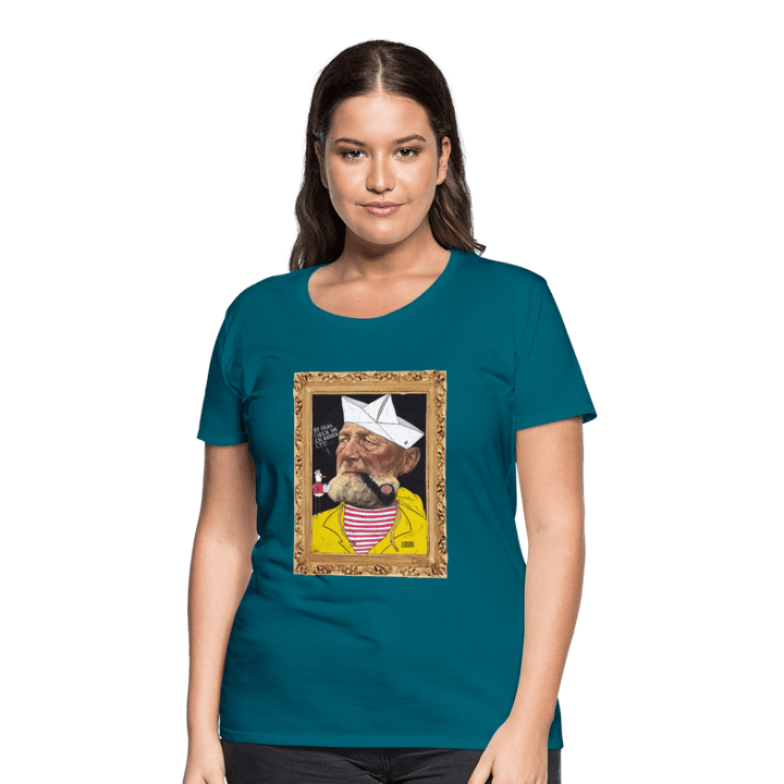 Styrmand Karlsen - Premium Dame T-shirt - Dame premium T-shirt - divablå - Dajlig.dk