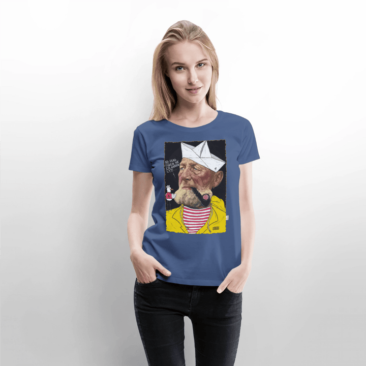 Styrmand Karlsen - Premium Dame T-shirt - Dame premium T-shirt - dueblå - Dajlig