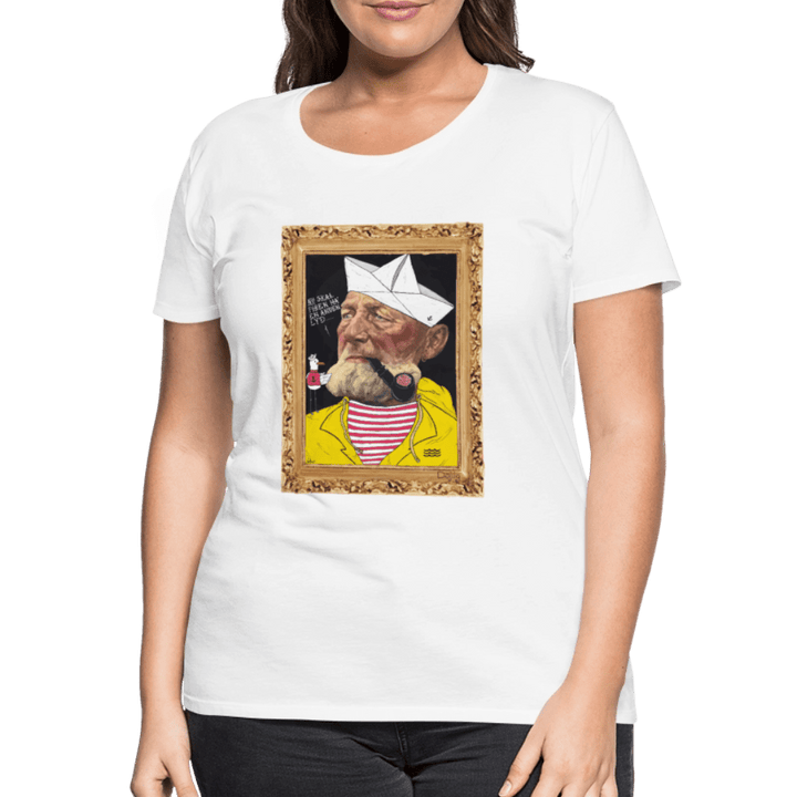 Styrmand Karlsen - Premium Dame T-shirt - Dame premium T-shirt - hvid - Dajlig.dk