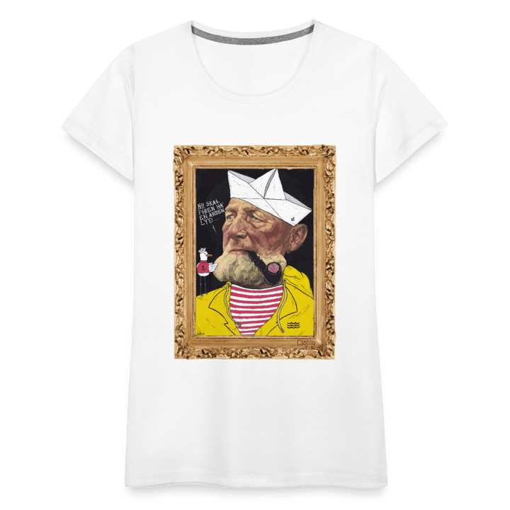 Styrmand Karlsen - Premium Dame T-shirt - Dame premium T-shirt - hvid - Dajlig.dk