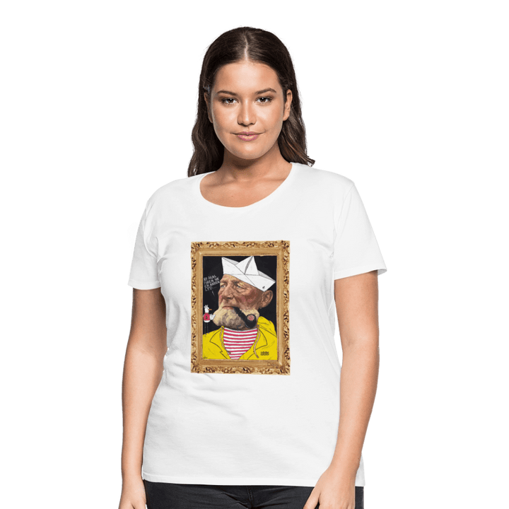 Styrmand Karlsen - Premium Dame T-shirt - Dame premium T-shirt - hvid - Dajlig.dk