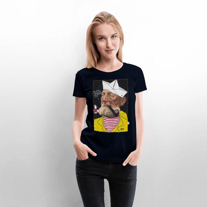 Styrmand Karlsen - Premium Dame T-shirt - Dame premium T-shirt - navy - Dajlig