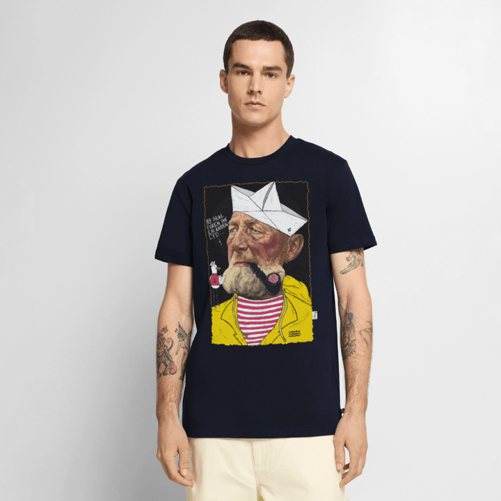 Styrmand Karlsen - Premium Herre T-shirt - Herre premium T-shirt - navy - Dajlig