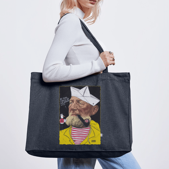 Styrmand Karlsen - Stor kraftig mulepose i genbrugsstof - Stanley/Stella recycled shopping bag - dybblå - Dajlig