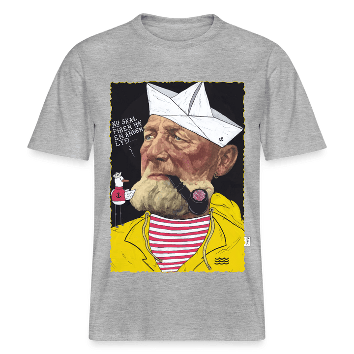 Styrmand Karlsen - Unisex T-shirt - Stanley/Stella Relaxed Fit økologisk unisex - T-shirt Sparker - grå meleret - Dajlig