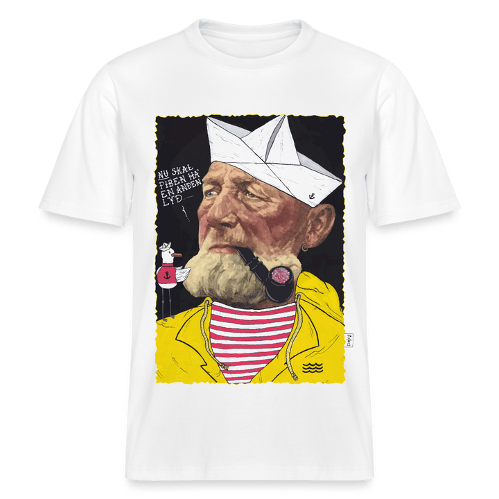 Styrmand Karlsen - Unisex T-shirt - Stanley/Stella Relaxed Fit økologisk unisex - T-shirt Sparker - hvid - Dajlig