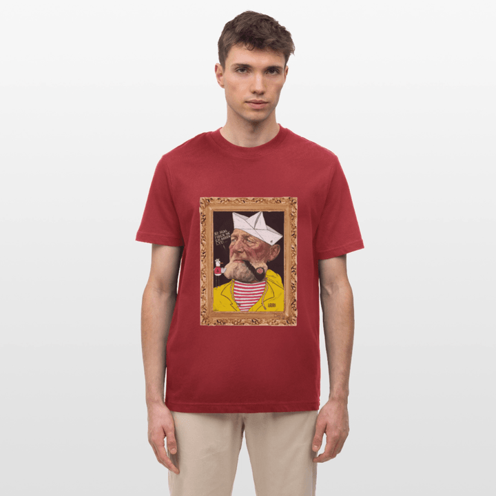 Styrmand Karlsen - Unisex T-shirt - Stanley/Stella Relaxed Fit økologisk unisex - T-shirt Sparker - jordrød - Dajlig