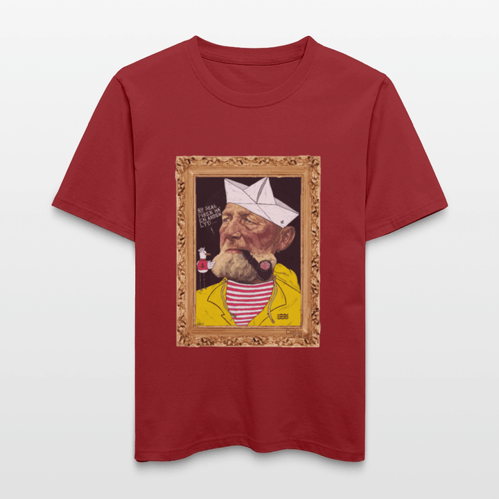 Styrmand Karlsen - Unisex T-shirt - Stanley/Stella Relaxed Fit økologisk unisex - T-shirt Sparker - jordrød - Dajlig