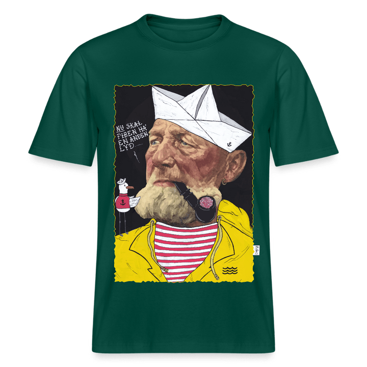 Styrmand Karlsen - Unisex T-shirt - Stanley/Stella Relaxed Fit økologisk unisex - T-shirt Sparker - skovgrøn - Dajlig