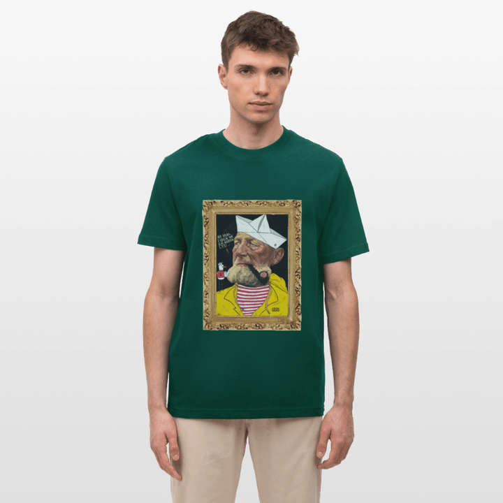 Styrmand Karlsen - Unisex T-shirt - Stanley/Stella Relaxed Fit økologisk unisex - T-shirt Sparker - skovgrøn - Dajlig