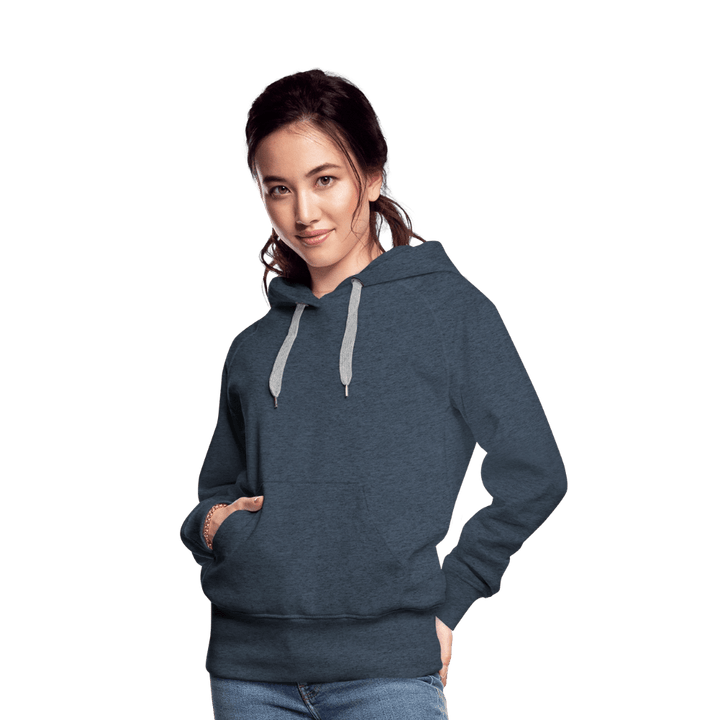 Styrtårn - Dame Hættetrøje - Dame Premium hættetrøje - jeansblå - Dajlig.dk
