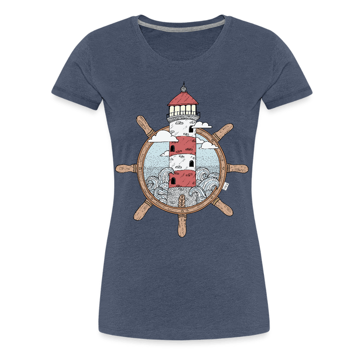 Styrtårn - Eksklusiv Dame T-shirt - Dame premium T-shirt - blåmeleret - Dajlig