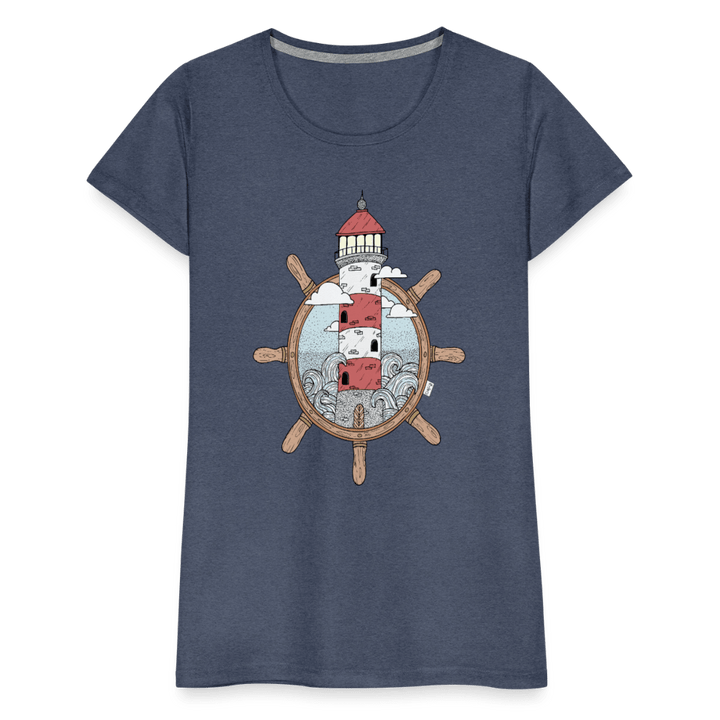 Styrtårn - Eksklusiv Dame T-shirt - Dame premium T-shirt - blåmeleret - Dajlig