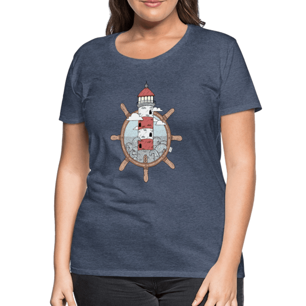 Styrtårn - Eksklusiv Dame T-shirt - Dame premium T-shirt - blåmeleret - Dajlig