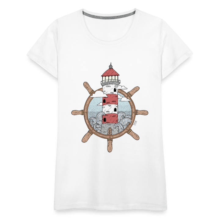 Styrtårn - Eksklusiv Dame T-shirt - Dame premium T-shirt - hvid - Dajlig.dk