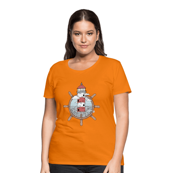 Styrtårn - Eksklusiv Dame T-shirt - Dame premium T-shirt - orange - Dajlig.dk