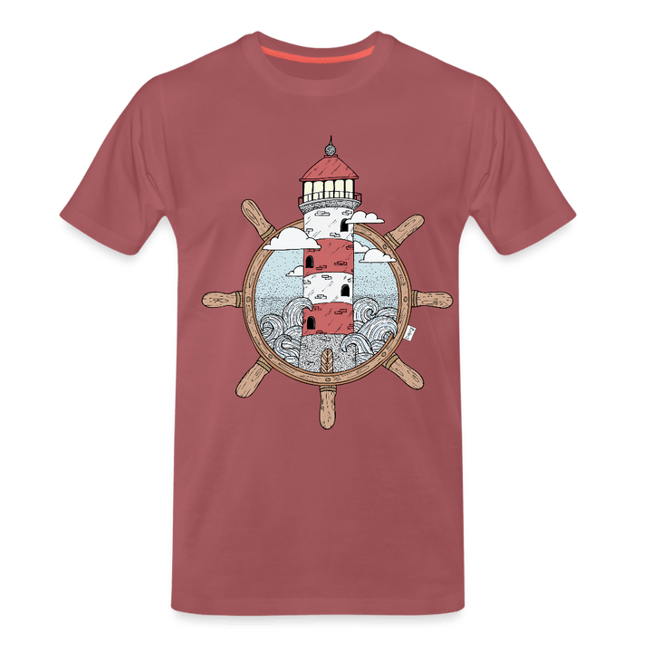Styrtårn - Eksklusiv Herre T-shirt - Herre premium T-shirt - forvasket bordeaux - Dajlig