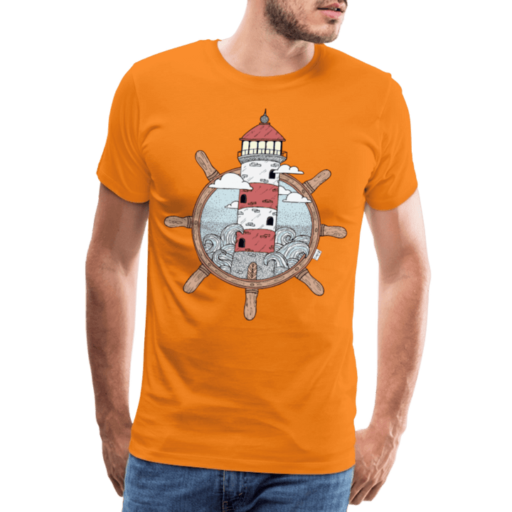 Styrtårn - Eksklusiv Herre T-shirt - Herre premium T-shirt - orange - Dajlig.dk