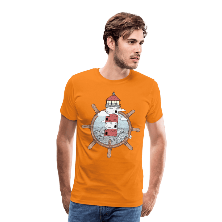 Styrtårn - Eksklusiv Herre T-shirt - Herre premium T-shirt - orange - Dajlig.dk