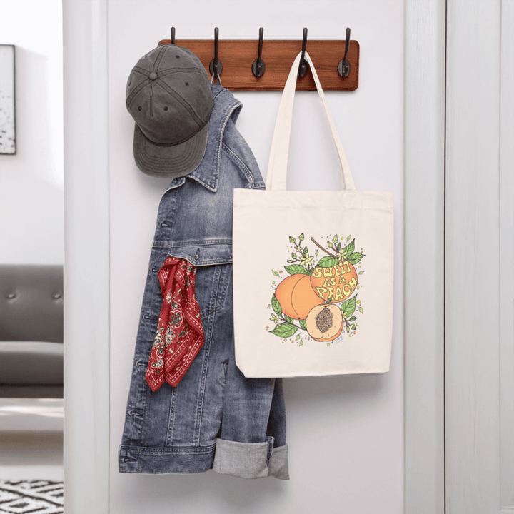 Sweet Peach - Kraftig mulepose i genbrugsstof - Stanley/Stella heavyweight recycled mulepose - naturhvid - Dajlig