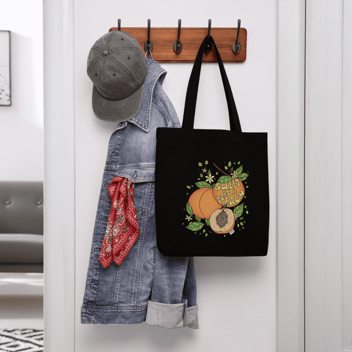 Sweet Peach - Kraftig mulepose i genbrugsstof - Stanley/Stella heavyweight recycled mulepose - sort - Dajlig