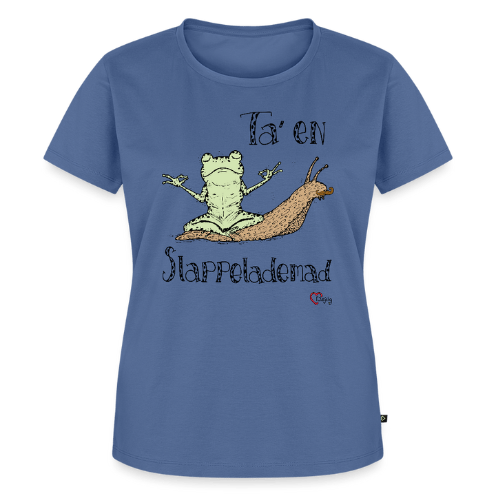 Ta' en Slappelademad Snegl - Eksklusiv Dame T-shirt - Dame premium T-shirt - dueblå - Dajlig