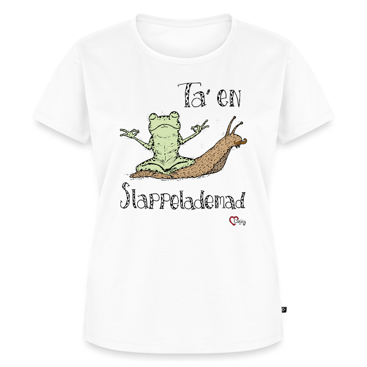 Ta' en Slappelademad Snegl - Eksklusiv Dame T-shirt - Dame premium T-shirt - hvid - Dajlig