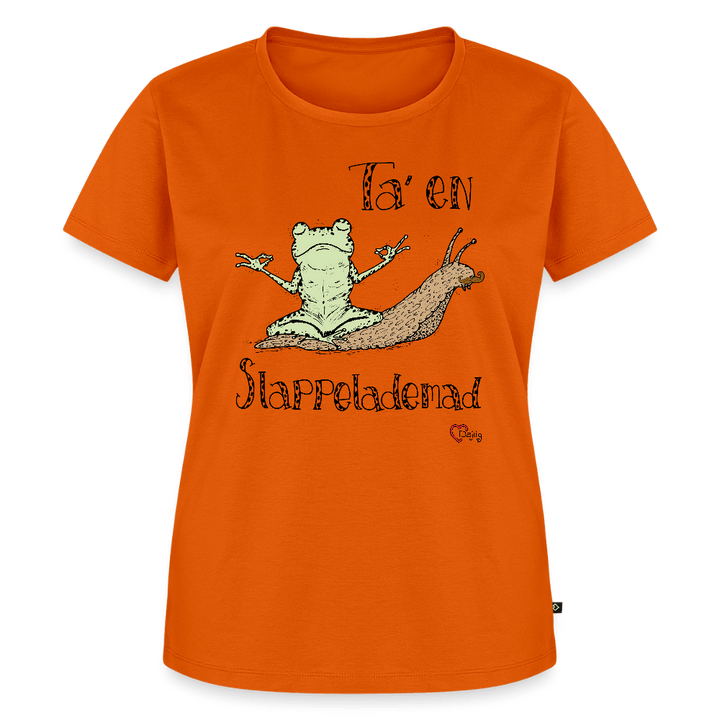 Ta' en Slappelademad Snegl - Eksklusiv Dame T-shirt - Dame premium T-shirt - orange - Dajlig