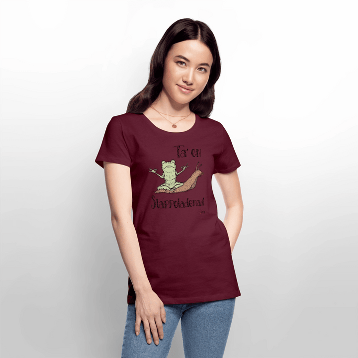 Ta' en Slappelademad Snegl - Eksklusiv Dame T-shirt - Dame premium T-shirt - vinrød - Dajlig